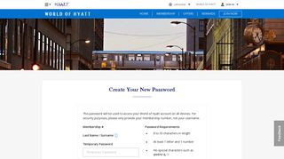 
                            7. Set Password - World of Hyatt