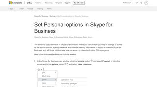 
                            9. Set Personal options in Skype for Business - Skype for ...