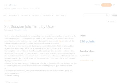 
                            8. Set Session Idle Time by User |Tableau Community Forums