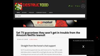 
                            13. Set TV guarantees they won't get in trouble from the Amazon/Netflix ...