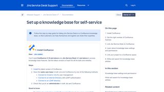 
                            6. Set up a knowledge base for self-service - Atlassian Documentation