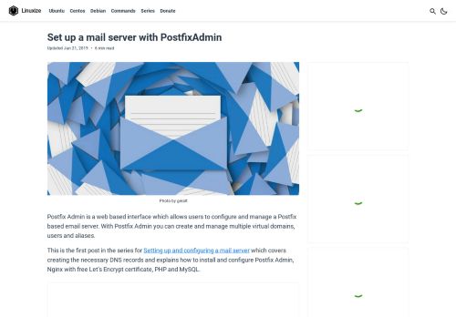 
                            13. Set up a mail server with PostfixAdmin | Linuxize