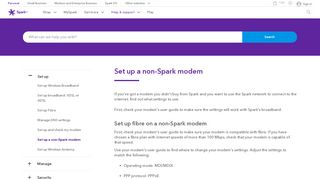 
                            2. Set up a non-Spark modem | Spark NZ