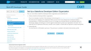 
                            12. Set Up a Salesforce Developer Edition Organization | Bulk API ...