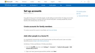 
                            7. Set up accounts - Microsoft Support