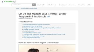 
                            2. Set Up and Manage Your Referral Partner Program in Infusionsoft