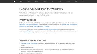 
                            3. Set up and use iCloud for Windows - Apple Support
