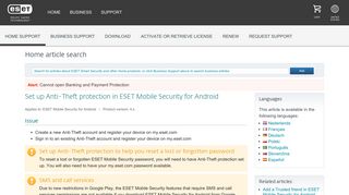 
                            7. Set up Anti-Theft protection in ESET Mobile Security for Android ...