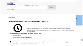 
                            12. Set up Business Mail in Microsoft Outlook 2010 and 2013
