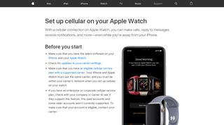 
                            8. Set up cellular on your Apple Watch - Apple Support