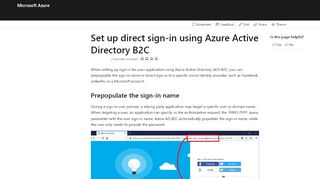 
                            9. Set up direct sign-in using Azure Active Directory B2C | Microsoft Docs
