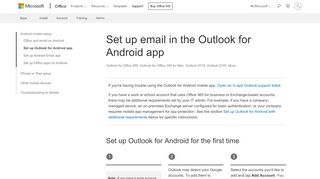 
                            3. Set up email in the Outlook for Android app - Office Support