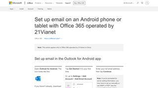 
                            9. Set up email on an Android phone or tablet with Office 365 operated ...