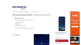 
                            12. Set up Exchange email - Samsung Galaxy S8 - Android 7.0 - Smart ...