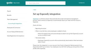 
                            13. Set up Expensify integration - Gusto Support