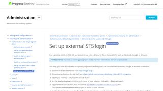
                            6. Set up external STS login - Sitefinity CMS Administration