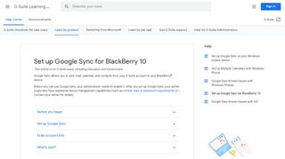 
                            12. Set up Google Sync for BlackBerry 10 - G Suite Help - Google Support