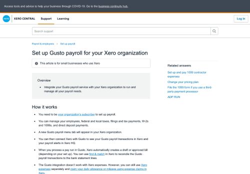 
                            10. Set up Gusto payroll for your Xero organization - Xero Central