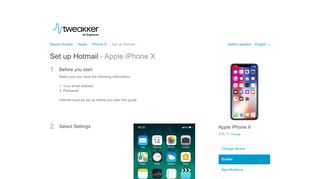 
                            11. Set up Hotmail - Apple iPhone X - iOS 11 - Device Guides