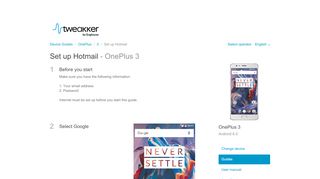 
                            5. Set up Hotmail - OnePlus 3 - Android 6.0 - Device Guides