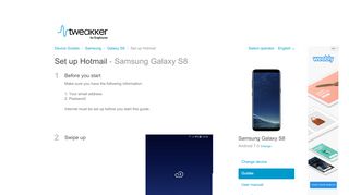 
                            8. Set up Hotmail - Samsung Galaxy S8 - Android 7.0 - Device Guides