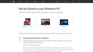
                            3. Set up iCloud on your Windows PC - Apple Support