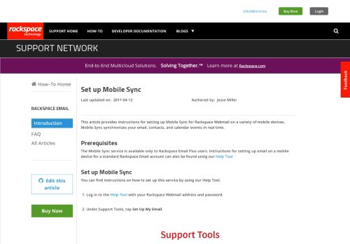 
                            6. Set up Mobile Sync - Rackspace Support