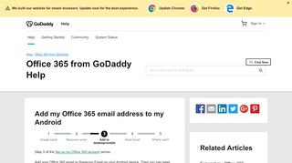
                            11. Set up my Office 365 email on my Android | GoDaddy Help IN