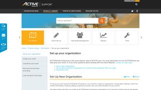 
                            11. Set Up New Organization - Customer Support - ACTIVE Network