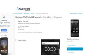 
                            13. Set up POP3/IMAP email - BlackBerry Keyone - Android 7.1 - Device ...