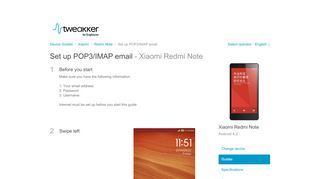 
                            7. Set up POP3/IMAP email - Xiaomi Redmi Note - Android 4.2 - Device ...