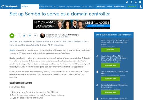 
                            8. Set up Samba to serve as a domain controller - News, Tips, and ...
