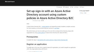 
                            7. Set up sign-in with an Azure Active Directory account in Azure Active ...