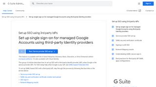 
                            2. Set up single sign-on for managed Google Accounts using third-party ...