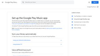 
                            4. Set up the Google Play Music app - Google Support