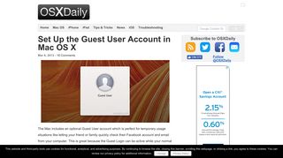 
                            13. Set Up the Guest User Account in Mac OS X - OSXDaily