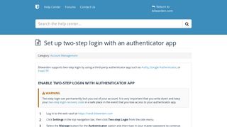 
                            12. Set up two-step login with an authenticator app | Bitwarden Help ...