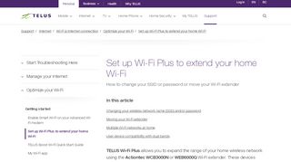 
                            4. Set up Wi-Fi Plus to extend your home Wi-Fi | Support | TELUS.com