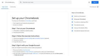 
                            3. Set up your Chromebook - Chromebook Help - Google Support