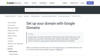 
                            9. Set up your domain with Google Domains · Shopify Help Center