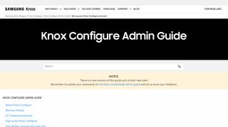 
                            2. Set up your Knox Configure account - Samsung Knox Support