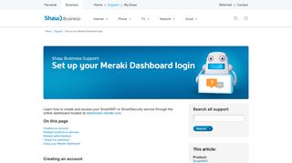 
                            10. Set up your Meraki Dashboard login - Shaw Business