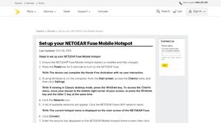 
                            2. Set up your NETGEAR Fuse Mobile Hotspot - Sprint Support