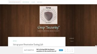 
                            10. Set up your Penetration Testing Lab – Grep 