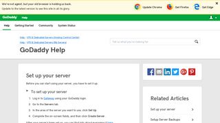 
                            12. Set up your server | GoDaddy Help US
