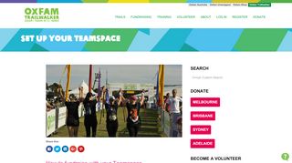 
                            3. Set up your teamspace - Oxfam Trailwalker - Oxfam Australia