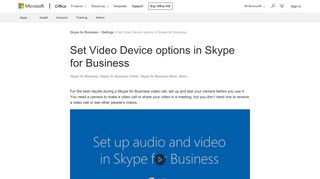 
                            9. Set Video Device options in Skype for Business - Skype for Business