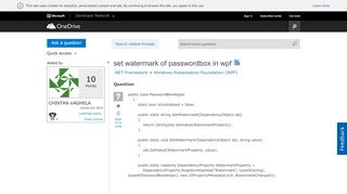 
                            2. set watermark of passwordbox in wpf - MSDN - Microsoft