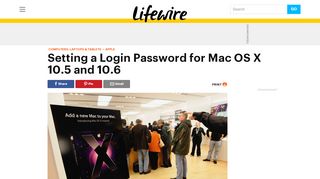 
                            7. Setting a Login Password for Mac OS X 10.5 and 10.6 - Lifewire