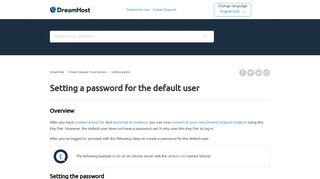 
                            4. Setting a password for the default user – DreamHost